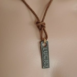 TRIBAL SPIRIT SILVER LUCKY PENDANT ADJ NECKLACE